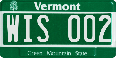 VT license plate WIS002