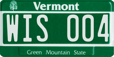 VT license plate WIS004