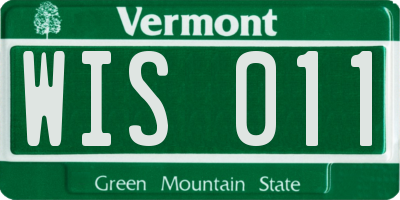 VT license plate WIS011