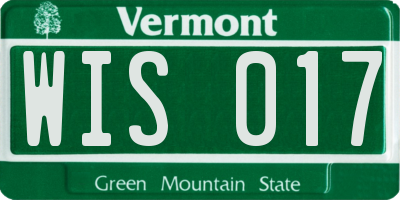 VT license plate WIS017