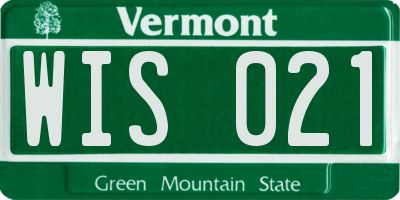VT license plate WIS021