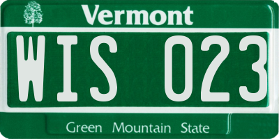 VT license plate WIS023