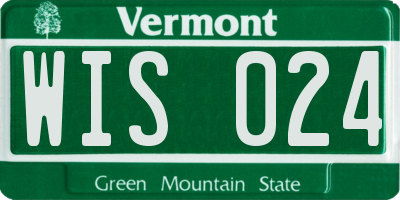 VT license plate WIS024