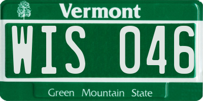 VT license plate WIS046