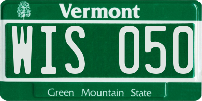 VT license plate WIS050