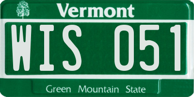 VT license plate WIS051