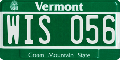 VT license plate WIS056