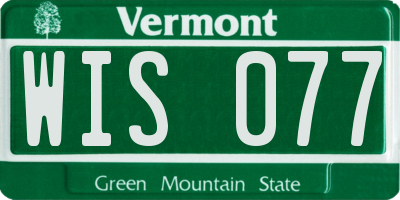 VT license plate WIS077