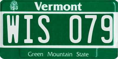 VT license plate WIS079