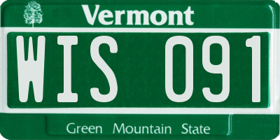 VT license plate WIS091