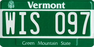 VT license plate WIS097