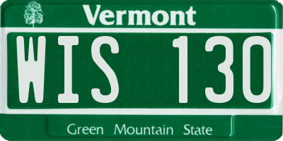 VT license plate WIS130