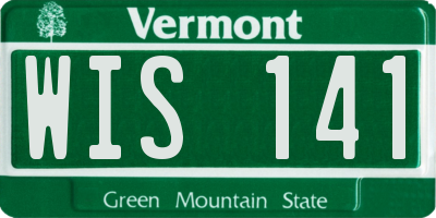 VT license plate WIS141