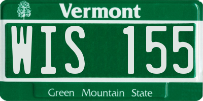 VT license plate WIS155