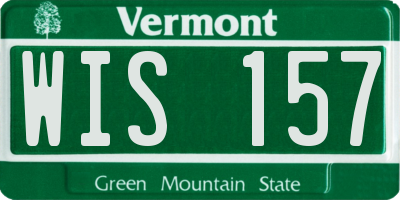 VT license plate WIS157