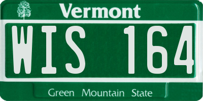 VT license plate WIS164