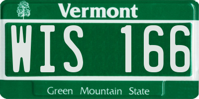 VT license plate WIS166