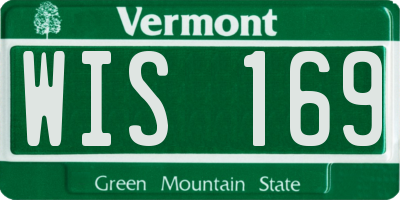 VT license plate WIS169