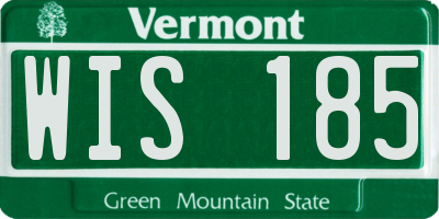 VT license plate WIS185