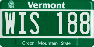 VT license plate WIS188