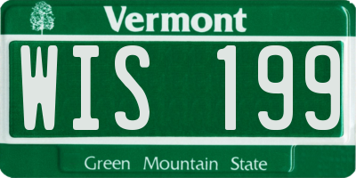 VT license plate WIS199