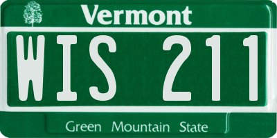 VT license plate WIS211