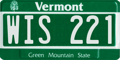 VT license plate WIS221
