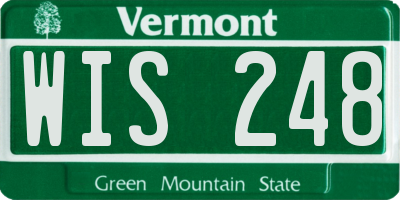 VT license plate WIS248