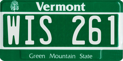 VT license plate WIS261