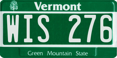 VT license plate WIS276