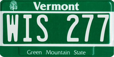 VT license plate WIS277