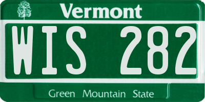 VT license plate WIS282