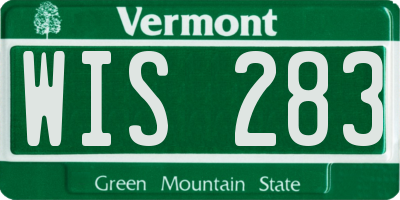 VT license plate WIS283