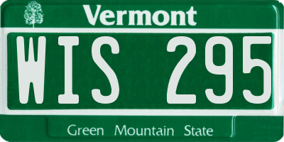 VT license plate WIS295
