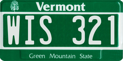 VT license plate WIS321