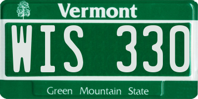 VT license plate WIS330