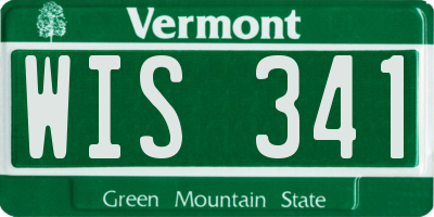 VT license plate WIS341