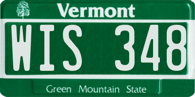 VT license plate WIS348