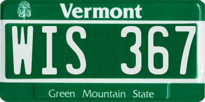 VT license plate WIS367