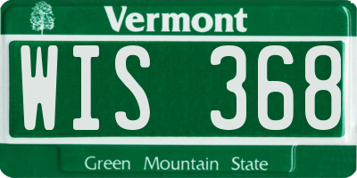VT license plate WIS368