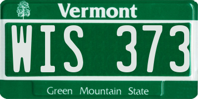 VT license plate WIS373