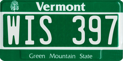 VT license plate WIS397