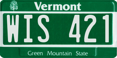 VT license plate WIS421