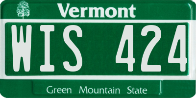 VT license plate WIS424