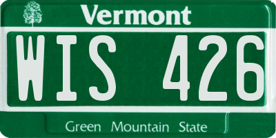 VT license plate WIS426