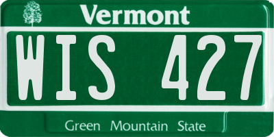 VT license plate WIS427
