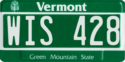 VT license plate WIS428