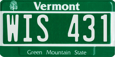 VT license plate WIS431