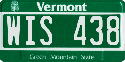 VT license plate WIS438