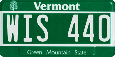 VT license plate WIS440